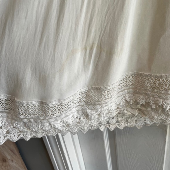 Wrangler White Sleeveless Dress with Lace Trim Cottagecore Sundress - Picture 12 of 14